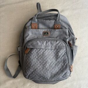 Stylish Gray Quilted Backpack